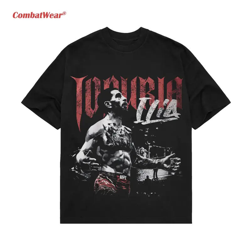 Ilia Topuria Tee, Vintage MMA Graphic Design T-shirt, Boxing T-shirt, UFC MMA Shirt, Gym Wear, Gift for Fighters, Sports Apparel