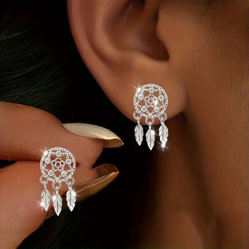 Women's Fashionable Fairy Dream Catcher Earrings (1 Pair) - Simple Costume Jewelry, Ideal Gift for Friends for Valentine's Day, Parties & Daily Commuting