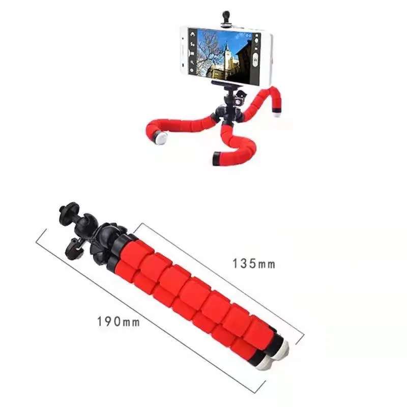 Unisex Bendable Octopus Tripod Stand - Portable Sponge Smartphone & Camera Holder, 360° Rotatable Adjustable Support, Filming Setup Selfie Accessory for Vlogging, Outdoor Photography