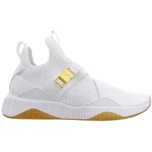 PUMA Womens Defy Mid Varsity Slip On Training Sneakers Shoes - White