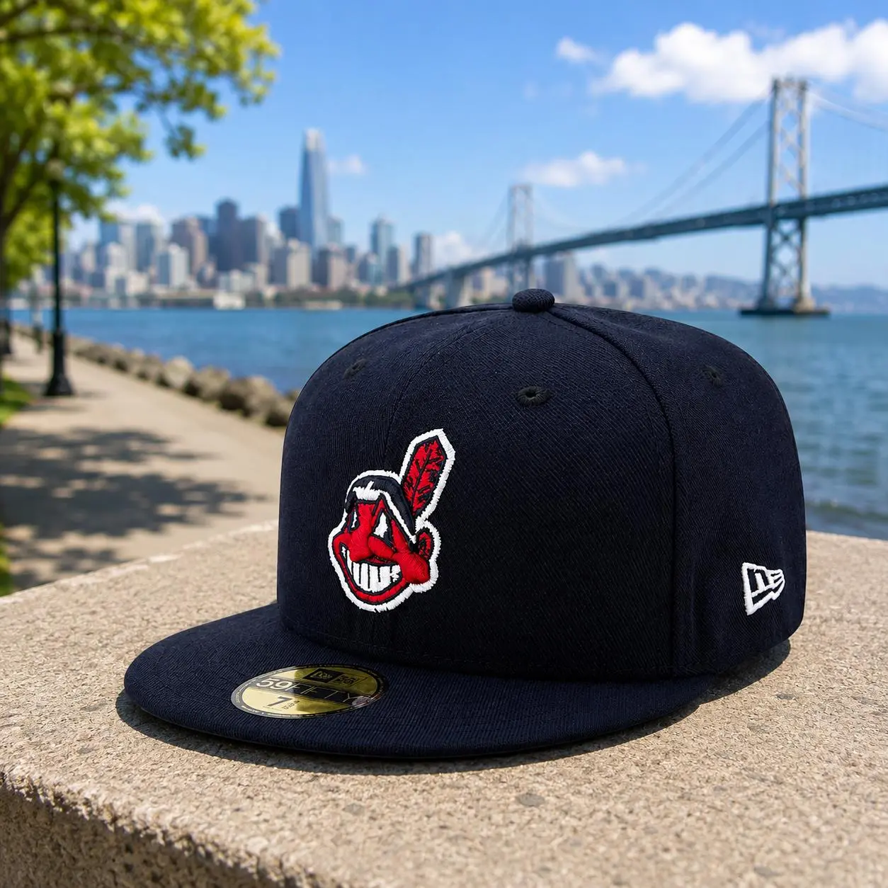 Cleveland Indians New Era Road Collection Chief Wahoo 59FIFTY Fitted Hat