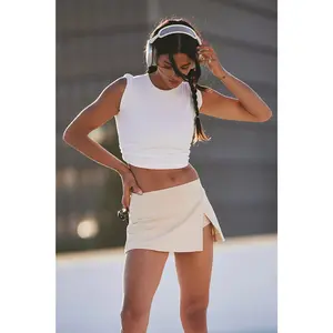 Free People Movement: Hot Shot Mini Skort in Cappuccino