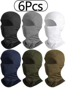 6Pcs-Winter Warm Face Mask for Motorcycling and Skiing, Universal Motorcycle Helmet Liner, Motobike Riders Gear and Riding Gear for Men & Women, All Season Sports Accessory