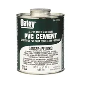 Oatey 451081 PVC All Weather Cement, Clear, 32 oz