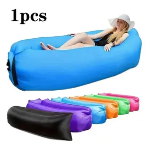 Portable Outdoor Camping Lounger, Inflatable Sofa Bed for Water Beach Grass Park, Single Person Capacity, Foldable Soft Comfort, Bean Bag, Folding, Portable Air Sofa