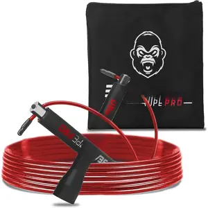 Pro Speed Jump Rope - Professional Fitness Jump Ropes for Women and Men - Skipping Rope for Exercise, Boxing, MMA, HIIT Workout, Strength , and Double Unders