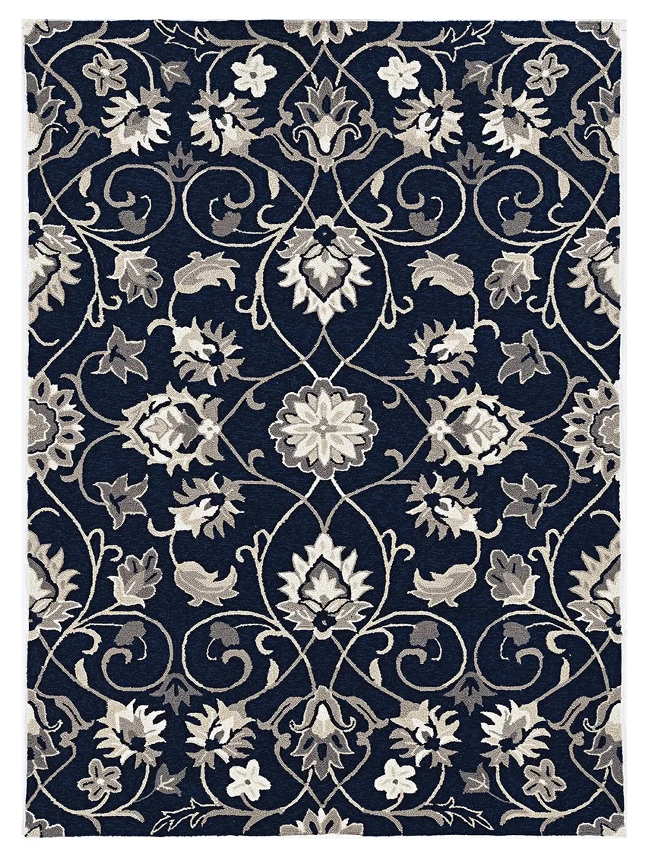 Kas Harbor 4206 Navy  Transitional Knotted Rug