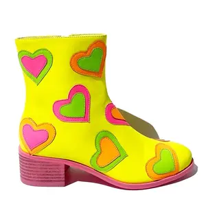Heart to Heart Neon Boots Ankle