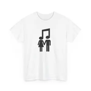 [100% Cotton] Music Connects People Unisex Heavy Cotton Tee, Music Lover Gift, Musical Shirt, Music Apparel, Concert Tee, Artist Tee T-Shirt For Men And Women
