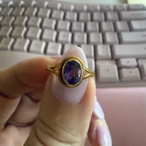 Gold Vermeil Amethyst Ring – Size 5 – Calm, Intuition & Spiritual Protection
