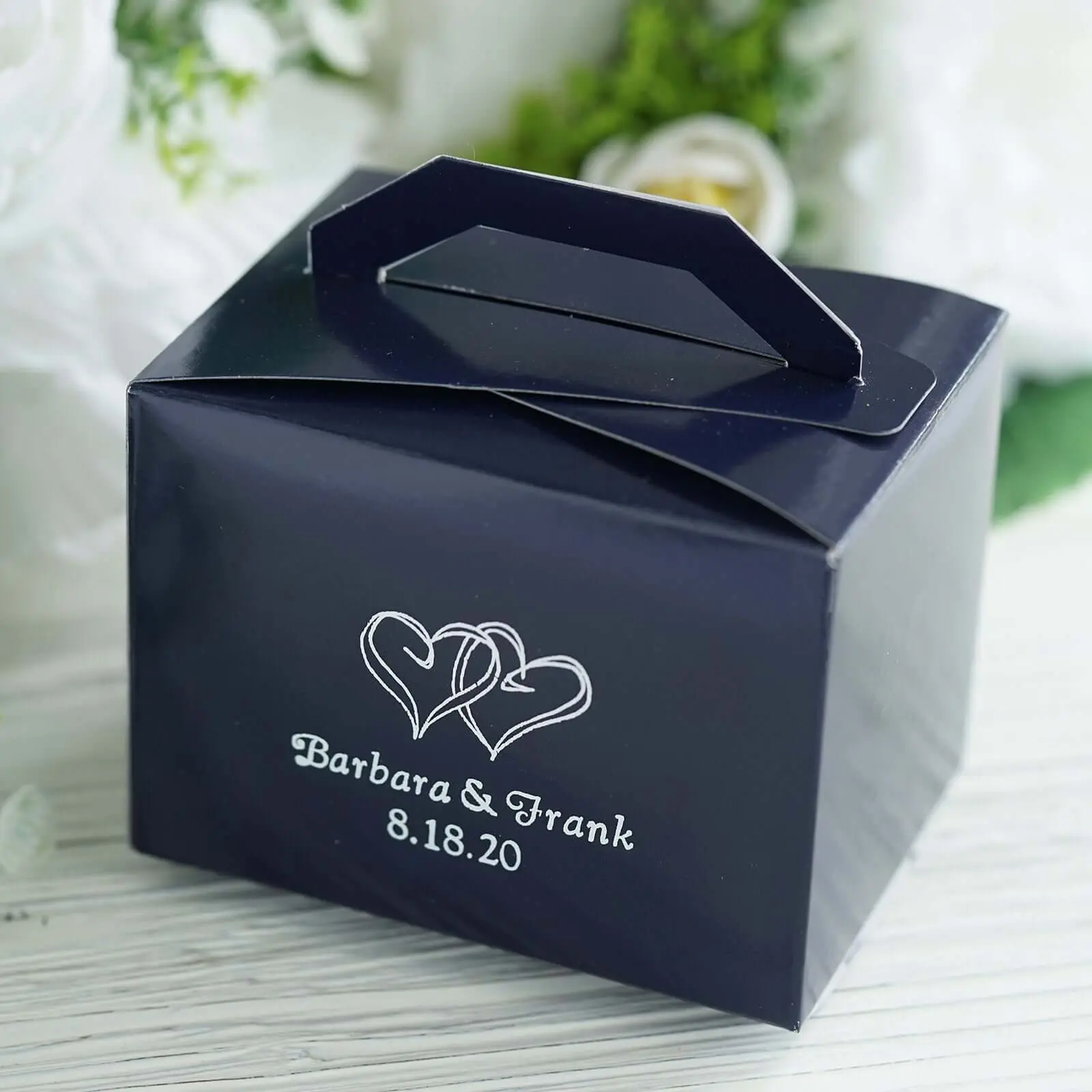 100-Pack Personalized Tote Boxes - Office Stationery Gift Design, Foil Print Party Favor Boxes, Flat-Pack Assembly Decorative Packaging for Personalized Gifts & Office Supplies, Classic Gifts & Wrapping