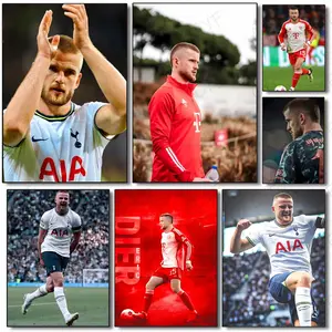 Eric Dier Solid Defender Soccer Poster Classic Wall Art For Sport Collection Poster Poster Waterproof HD Self-Adhesive Stickers Fade-Proof Wrinkle-Resistant Wall Decor Living Room Bedroom Dormitory Cafe Bar Background Wallpaper Decoration Gifts