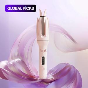 automatic hair curling iron, 28mm rotating hair curler for home, negative ion automatic hair curl wand, with 4 modes temperatures for women hairstyles, valentine's day gift, automatic hair curler, hair products