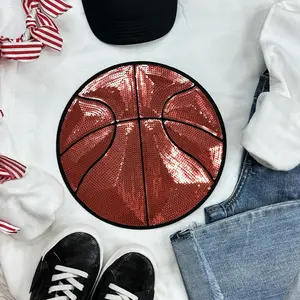 Sequins Basketball Patch Chenille Patch