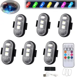 Summer LED Lights for Car, Remote Control Strobe Light, Drone Strobe Light, LED Anti-Collision Lights for Car, Motorcycle, Drone, Bike