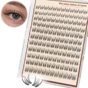 Natural False Eyelashes, Fine Short Lash Extensions 8-14mm, Soft Invisible Strip Lashes, C Curl Design Wet Look, Daily Wear Eyelashes, Soft Wispy Lashes