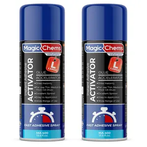 CA Glue Accelerator Spray (2 x 13.5 fl oz), Cyanoacrylate Accelerator Spray, Activator, CA Glue Activator (2 Pack)