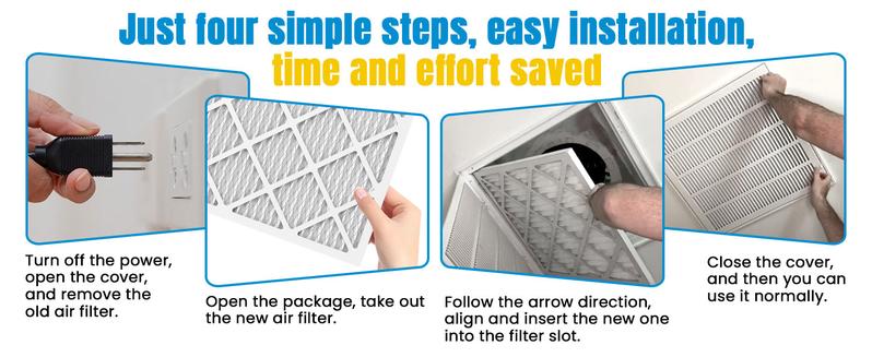 20x20x1 Air Filter,MERV 8,Furnace Air Filter for HVAC,Dust Defense-6packs by MIFLUS