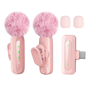 Professional Wireless Lavalier Microphone for iPhone Android Phone, Cordless Lapel Mic for Video Recording Podcast Vlog