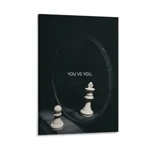 Chess Motivation Poster | Wealth & Money Inspiration | Luxury Wall Art