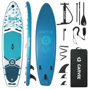 [FLASH SALE] Garvee Ultra-Light Inflatable Stand Up Paddle Board – Wide Stable Anti-Slip Deck, Paddle, Pump, Camera Mount & Carry Bag