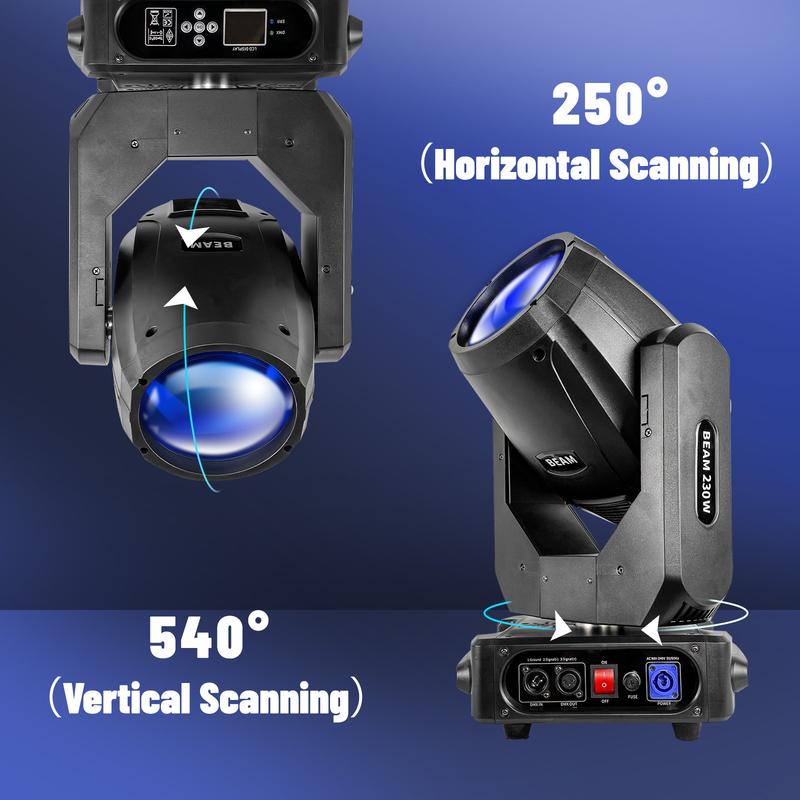 PAIDUN 230W 7R Beam LED RGBW Moving Head Light DMX512 Rainbow Effect DJ Disco Bar KTV Party Show Stage Lighting