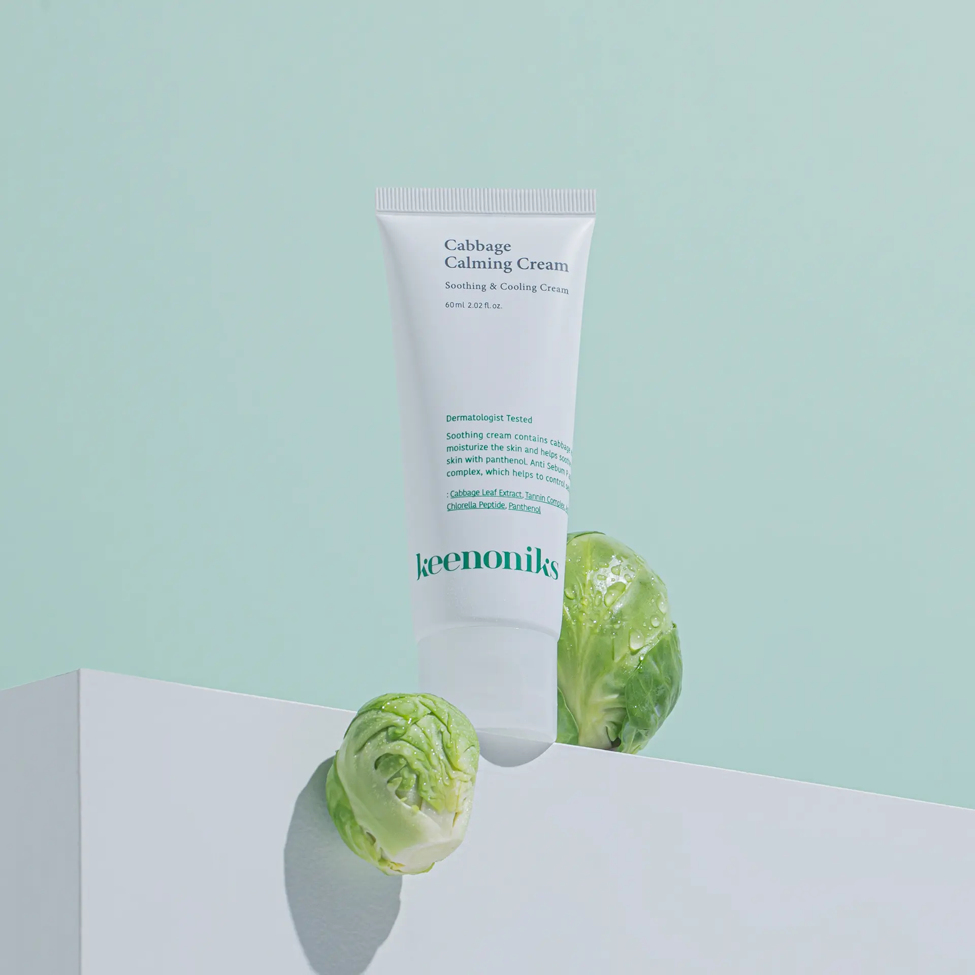KEENONIKS Cabbage Calming & Soothing Cream | Calming daily Gel-to-water cream