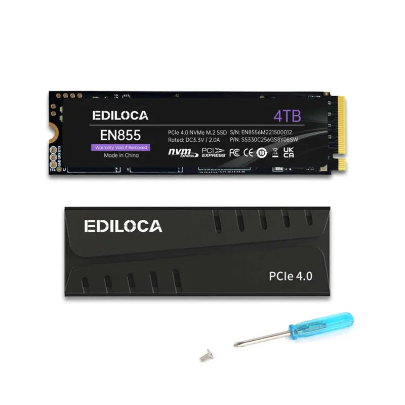 EDILOCA EN760 PCIe Gen4 NVMe Compact M.2 2280 Internal SSD (500GB