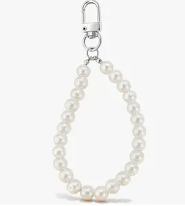 Elegant Faux Pearl Wristlet Keychain