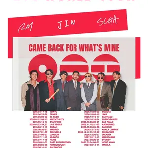 Arirang Came Back For Whats Mine World Tour Wall Flag Tapestry: Kpop Tour Wall Banner Merch & Gift 2026