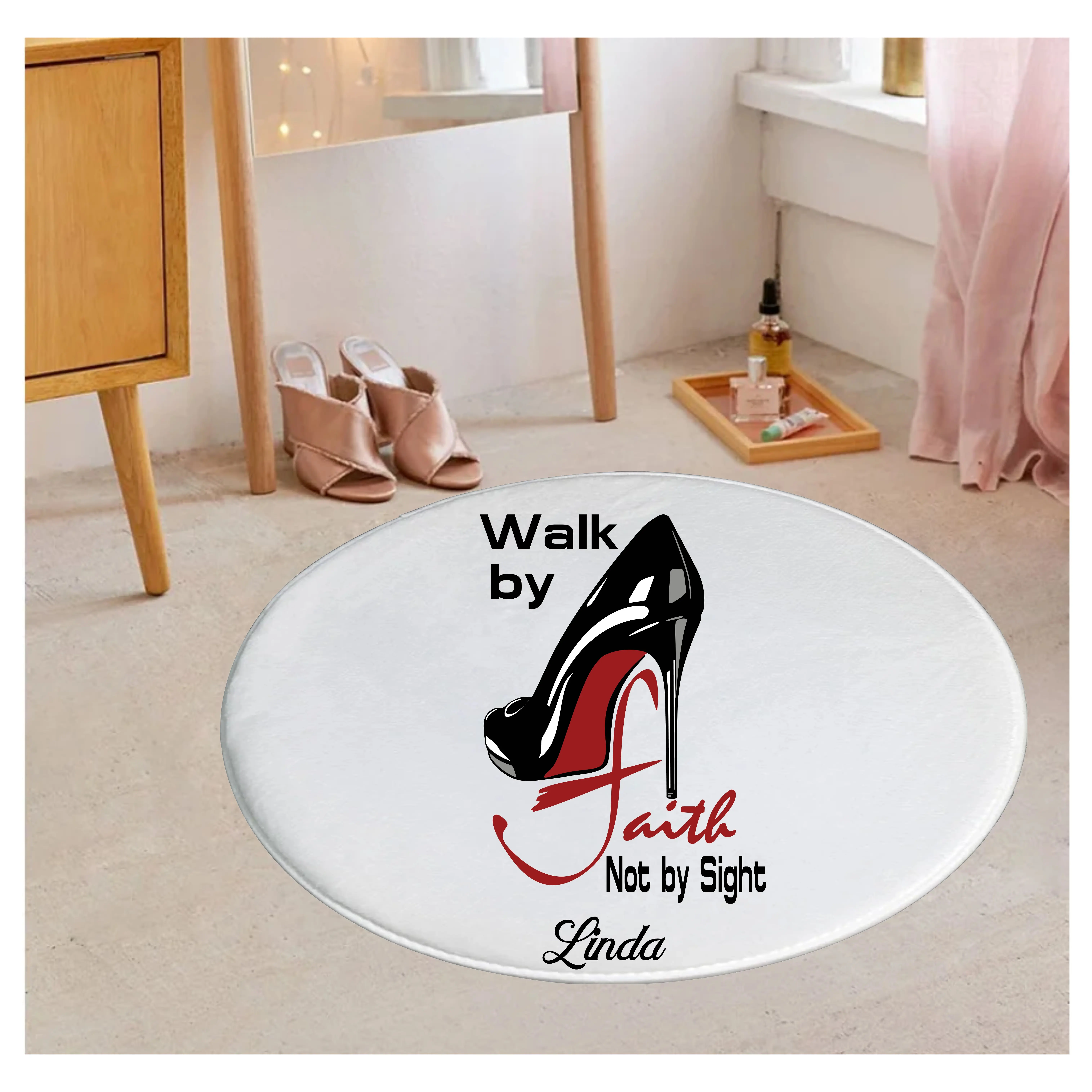Customized Prayer Mat with Bible Verse & Your Name, Anti-Skid Base, Bedside Comfort Gift for Daily Devotion, Ideal for Family and Friends