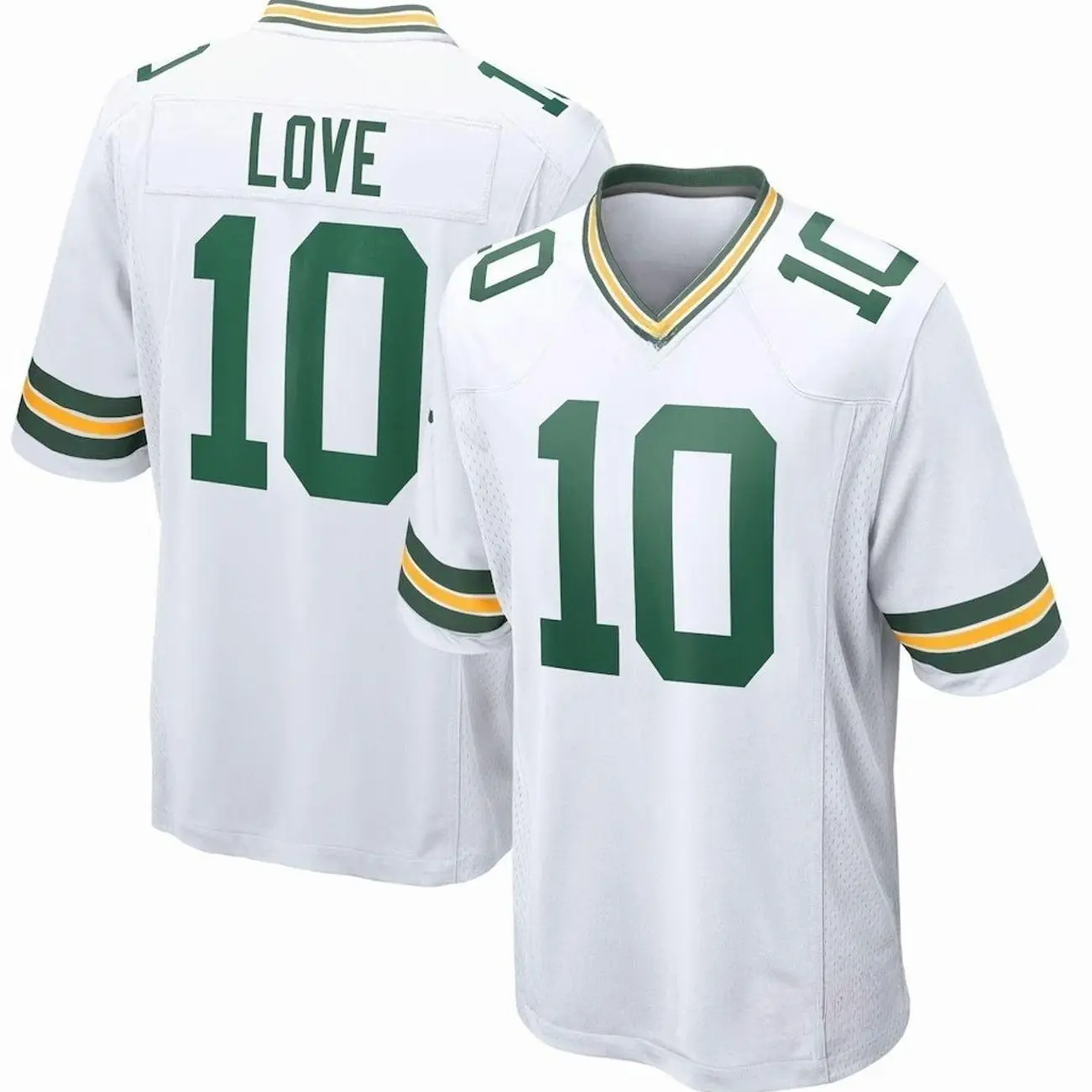 Unisex Football inspired by Love 10 Green Bay Game Player Jersey - White