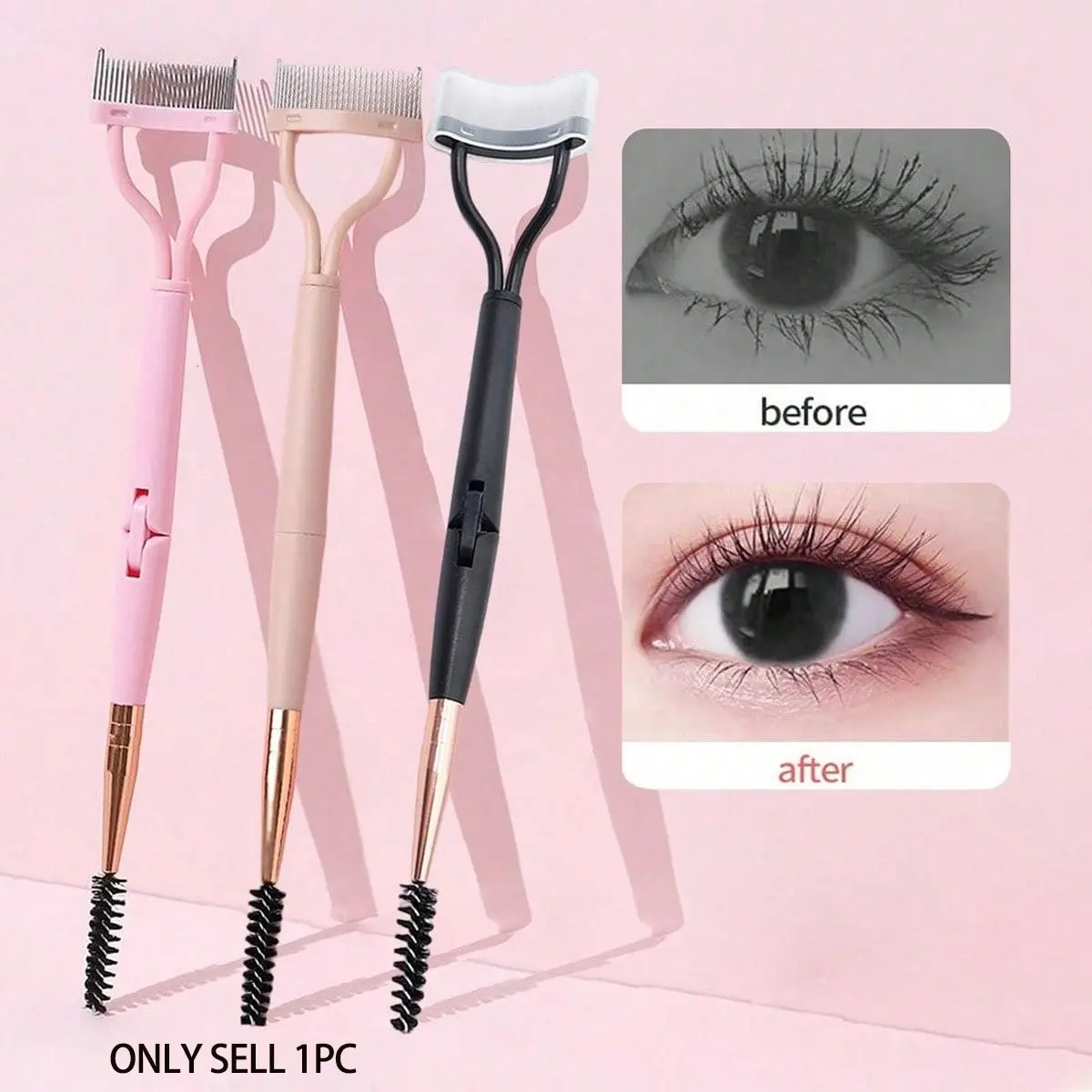 Japanese Style Eyelash Comb, Ultra-Fine Steel Brush for Curling Lashes, Lash Separation and Curling, Portable Travel Tool, Perfect Gift for Friends and Family