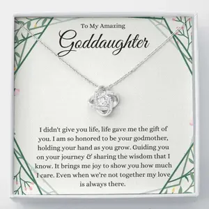 Goddaughter Necklace Gifts From Godmother, Baptism Gift, First Communion Gift For Girls, Beautiful Necklace for Daughter - Perfect Gift for Birthdays, Holidays, or Special Occasions