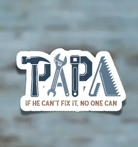 Papa Magnet or Sticker for Fathers Day