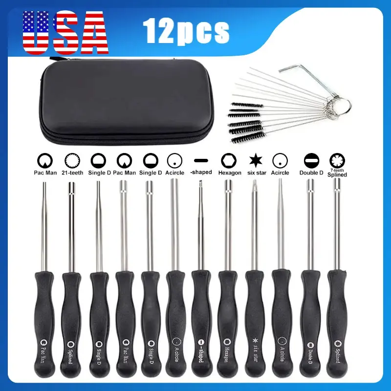 12-Piece Carburetor Adjustment Tool Set for 2-Cycle Small Engine Tuning