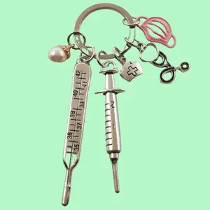 Medical Tool Keychain Set - Stethoscope, Syringe, and Mask - The Perfect Gift for Nurses!