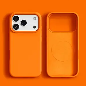 Luxurious Silicone Feel Magnetic Phone Case Compatible with Apple for iphone 17, 16, 15, 14, 13, 12, 11 Pro Max, 14 Plus, And 17 Air, Supports Wireless Charging, Simple Solid Color Design for Both Men And Women