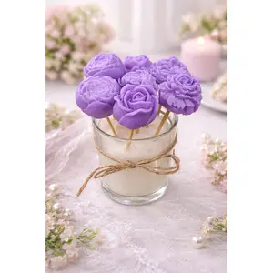 Floral Candle with melts Bouquet