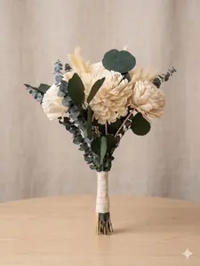 Wedding Bouquet White & Green