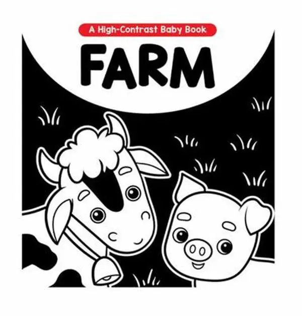 USED Book - Little Hippo Books Farm - A High-Contrast Board Book for Babies and Toddlers - Black and White Images Help Visual Development by Little Hippo Books (Unknown) - english