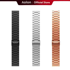 AOLON Smartwatch Replacement Strap, 22mm Stainless Steel Band, Compatible with GTR3 / GTR / Navi R3 Ultra / GT6PRO / GT5PRO / Luxor / CURVE3 / GTS3