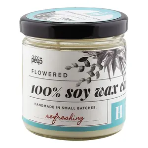 Flowered Soy Candle Chloe + Chad organic, vegan beauty.