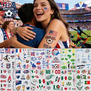 12 Pcs Glow-In-The-Dark Football Face Temporary Tattoo Stickers, Perfect for Music Festivals, Ideal for Soccer Enthusiasts