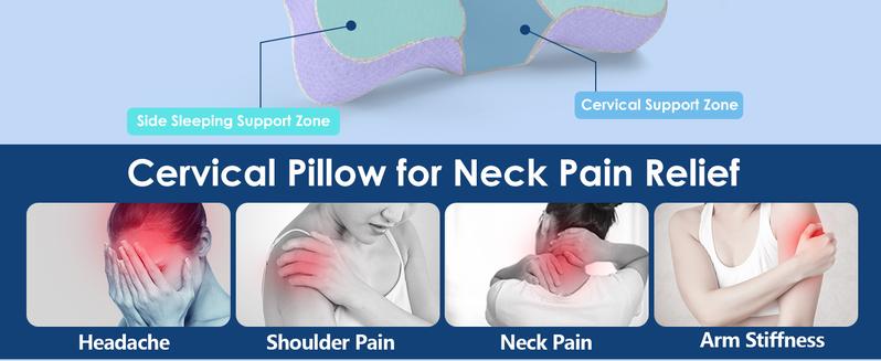【JIAAO】Adjustable Cervical Pillow Cozy Sleeping for Neck Pain Relief, ergonomic pillow Memory Foam Neck Pillow pillow