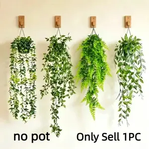 Realistic Artificial Vine Plant Decorative Wall Hanging, Garden & House Decoration, Lifelike Greenery Vine Strip for Home & Outdoor Use