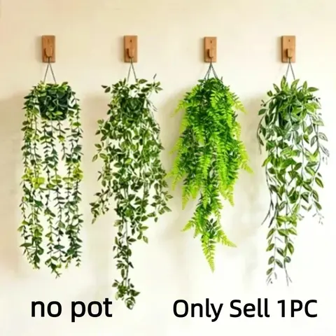 Realistic Artificial Vine Wall Hanging, Lifelike Greenery for Home, Garden & Outdoor Decoration, Artificial Hanging Plants