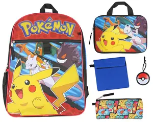 Pokemon 16" Backpack 5PC Combo Set Pokemon 16" Backpack 5PC Combo Set