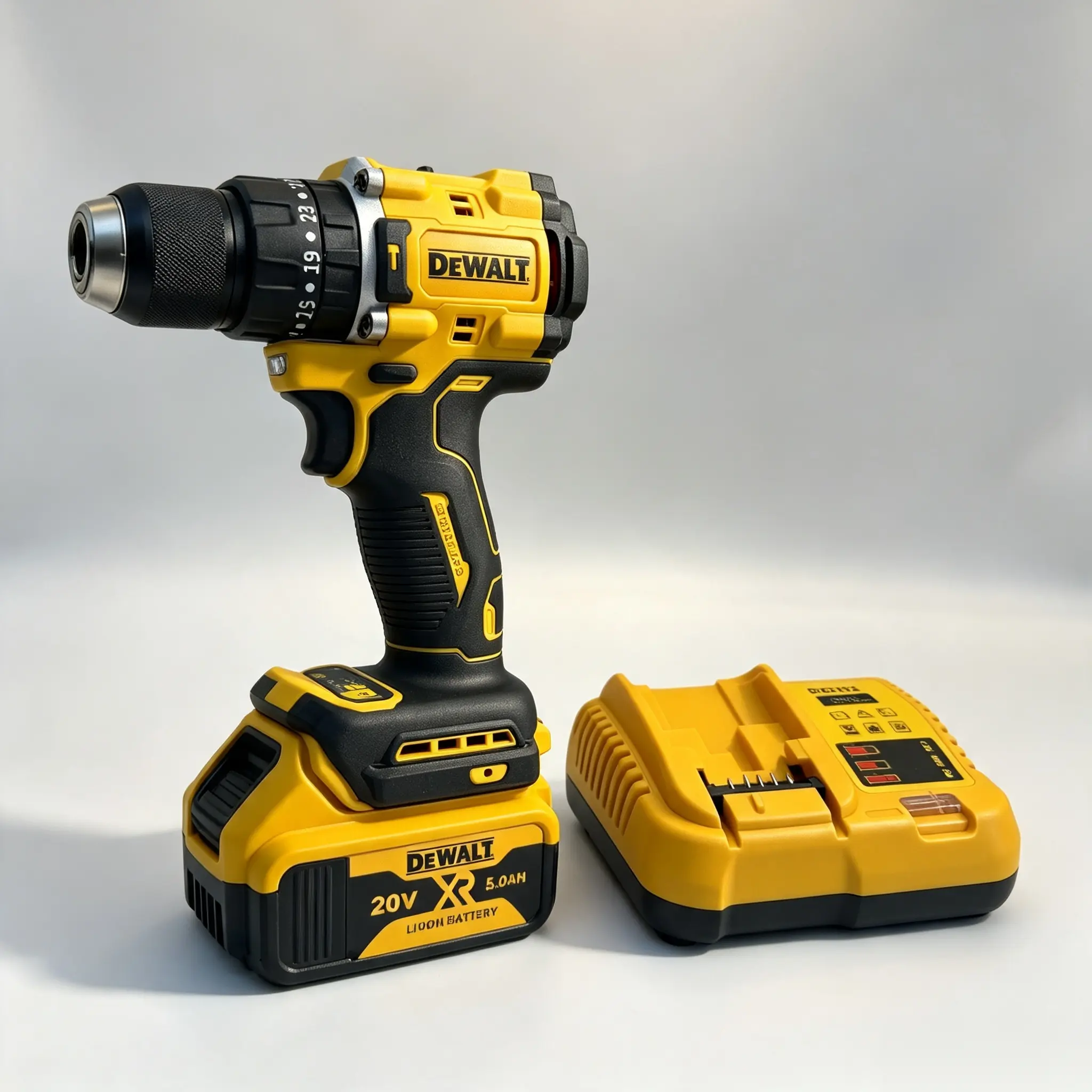 DEWAIT is a 20V brushless handheld drill set, adjustable speed lithium battery impact drill, lightweight multifunctional electric screwdriver for home decoration, and woodworking cordless drilling drill.