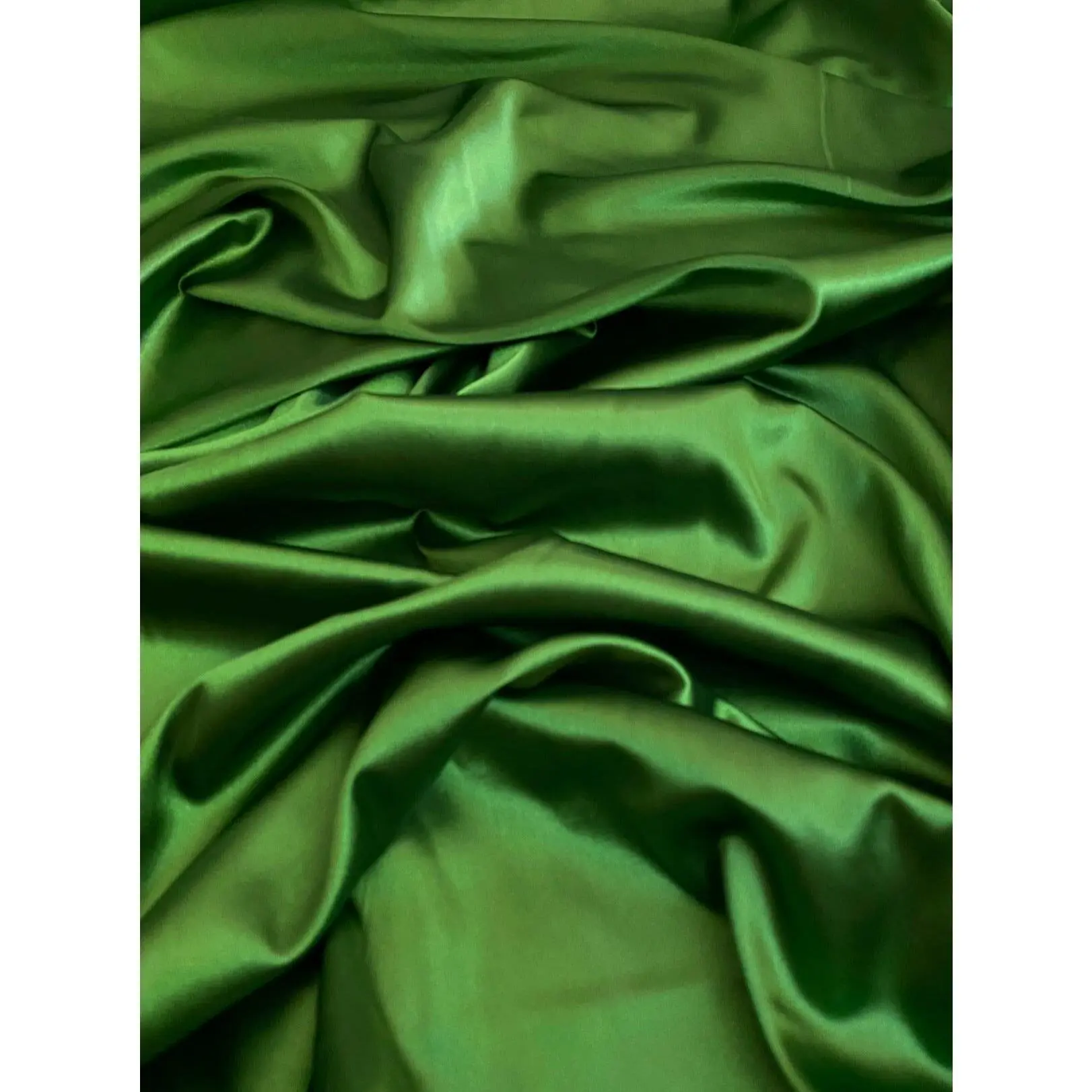 Emerald Green Silky Stretch Satin